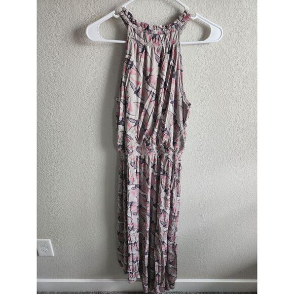 Apt 9 Womens Sz S Maxi Dress Sparrow Print Pink and Gray Sleeveless - Picture 3 of 3